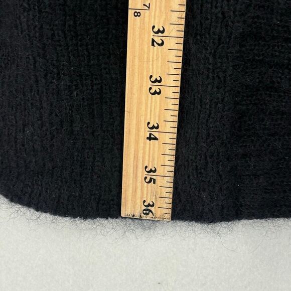 Eileen Fisher Duster Cardigan Sweater Size L Black Mohair Wool Blend Snap Front - Picture 10 of 12